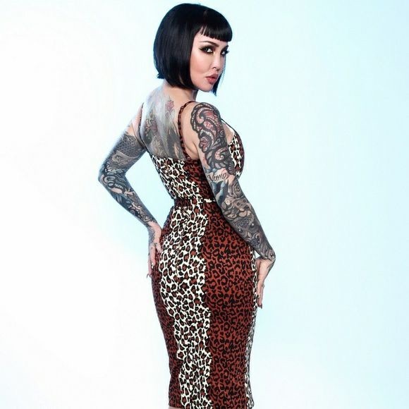 Pinup Girl Clothing Animal Print Dress - Picture 3 of 7